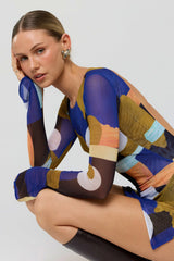 Mia Mini Dress in Deco