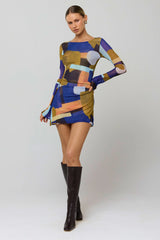 Mia Mini Dress in Deco