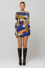 Mia Mini Dress in Deco